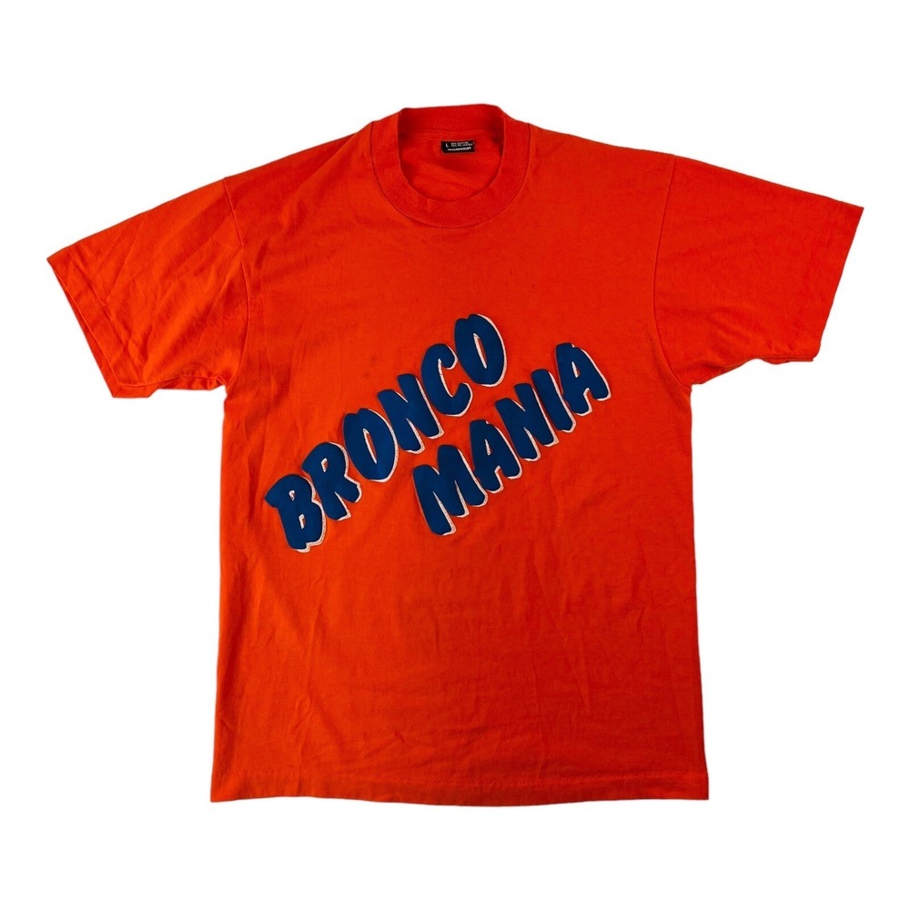 Denver Broncos Screen Stars Best Short Sleeve Single Stitch Bronco Mania Shirt S